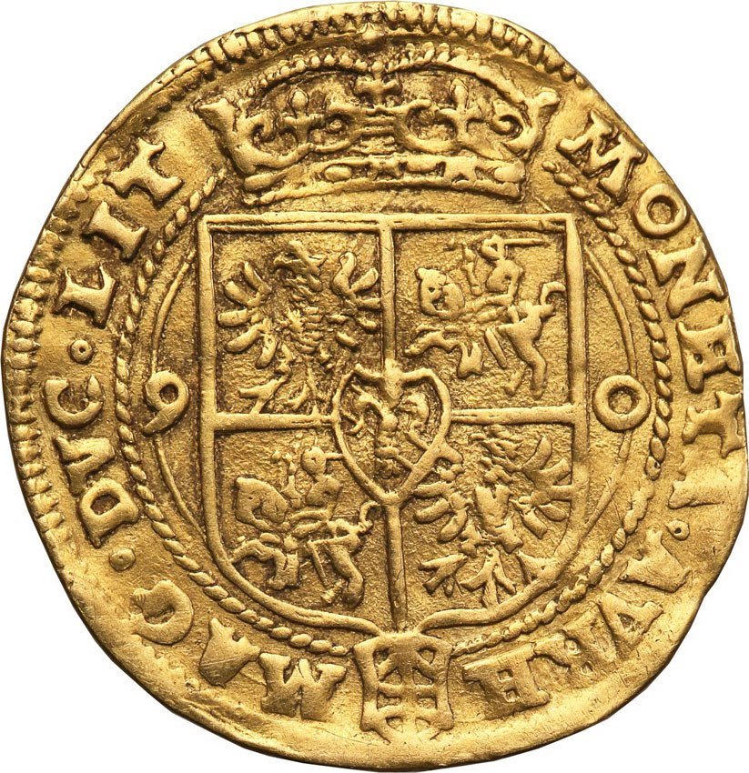 Zygmunt III Waza. Dukat 1590 Wilno, Litwa  RZADKOŚĆ (R8)